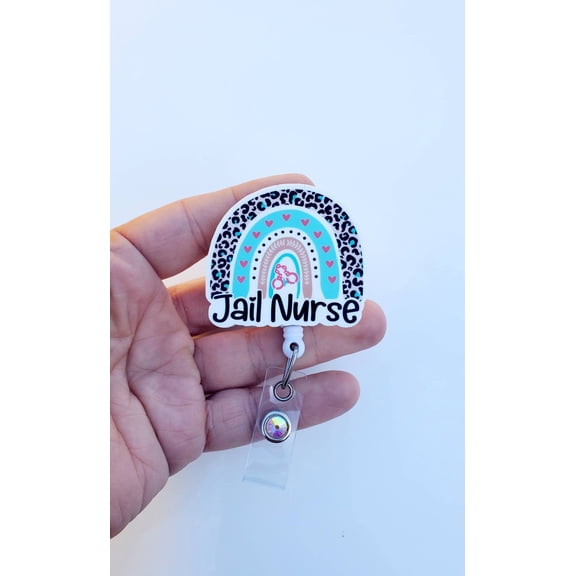 Jail Nurse Badge Reel | Jail Badge | Jail Nurse | Cute Cheetah Jail Badge | Correctional Nurse Badge | Correction RN Badge