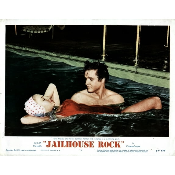 Jailhouse Rock From Left Jennifer Holden Elvis Presley 1957 Movie Poster Masterprint (28 x 22)