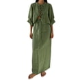 thumbnail image 1 of Jaimenalin Women 2 Piece Skirt Sets Oversized Long Sleeve Top and Maxi Skirts Travel Vacation Set Green S, 1 of 7