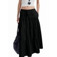 thumbnail image 1 of Jaimenalin Women'S Boho Flowy Maxi Skirt Flared Ruffle Elastic Waist Summer A Line Spring Long Skirts, 1 of 8