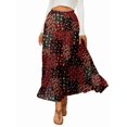 thumbnail image 1 of Jaimenalin Women'S Chiffon Elastic High Waist Pleated A-Line Flared Maxi Skirts Flower-215 XL, 1 of 9