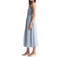thumbnail image 1 of Jaimenalin Women'S Summer Midi Dresses Plaid Sleeveless Spaghetti Strap Smocked Tiered Beach Sundress Pockets Blue XS, 1 of 7
