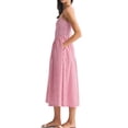 thumbnail image 1 of Jaimenalin Women'S Summer Midi Dresses Plaid Sleeveless Spaghetti Strap Smocked Tiered Beach Sundress Pockets Pink XL, 1 of 7