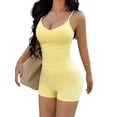 thumbnail image 1 of Jaimenalin Women Workout Sets Tank Top Matching High Waist Booty Lifting Shorts Gym Yoga Active Wear Outfits Yellow M, 1 of 9