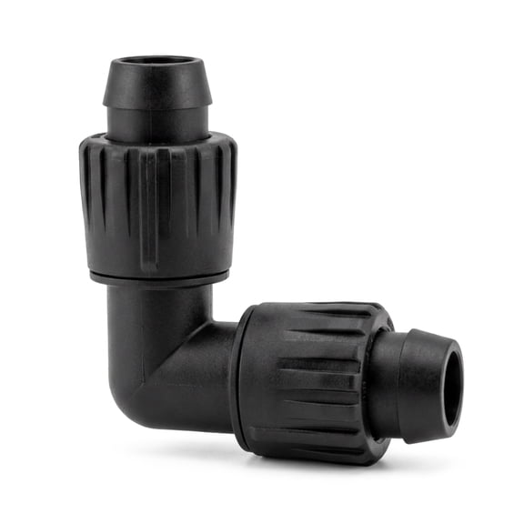 Harris Seeds Jain Main Line Elbow for 1/2 Inch Header Pipe, Power-Loc Drip Irrigation Fitting, 1 Count