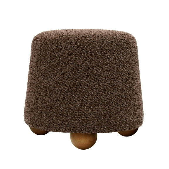 Jaine Chocolate Brown Boucle Stool