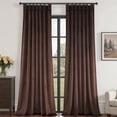 thumbnail image 1 of Jainmy 96 inches Pinch Pleated Velvet Blackout Curtains for Bedroom Living Room,Luxury Room Darkening Thermal Insulated Velvet Curtains,Brown,2 Panels,40"×96", 1 of 9