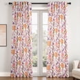thumbnail image 1 of Jainmy Boho Floral Patterned Curtains for Living Room Bedroom Thermal Insulated Room Darkening Window Treatments,Mustard Yellow,52Wx96L,2 Panels, 1 of 10