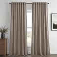 thumbnail image 1 of Jainmy Linen-Look Semi-Sheer Curtains, Back Tab Drapes with Hooks Living Room Bedroom ,Set of 2 Panels,52x84 inch, Dark Flax, 1 of 10