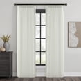 thumbnail image 1 of Jainmy Pinch Pleated Sheer Curtains,Drapes Back Tab Pleat Hooks Rings,Neutral Boho Window Curtains Living Room Bedroom,2 Panels,White,40"×90", 1 of 10