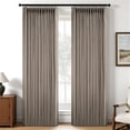 thumbnail image 1 of Jainmy Total Blackout Pinch Pleated Curtain for Livingroom Bedroom,Faux Linen Light Blocking Room Darkening Drapes,2 Panels Set,40''W×84''L,Darkflax, 1 of 11