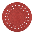 thumbnail image 1 of Jaipur Art And Craft Beautiful 300x300 CM (10 x 10 Square feet)(117 x 117.00 Inch)Red Round Jute AreaRug Carpet throw, 1 of 5