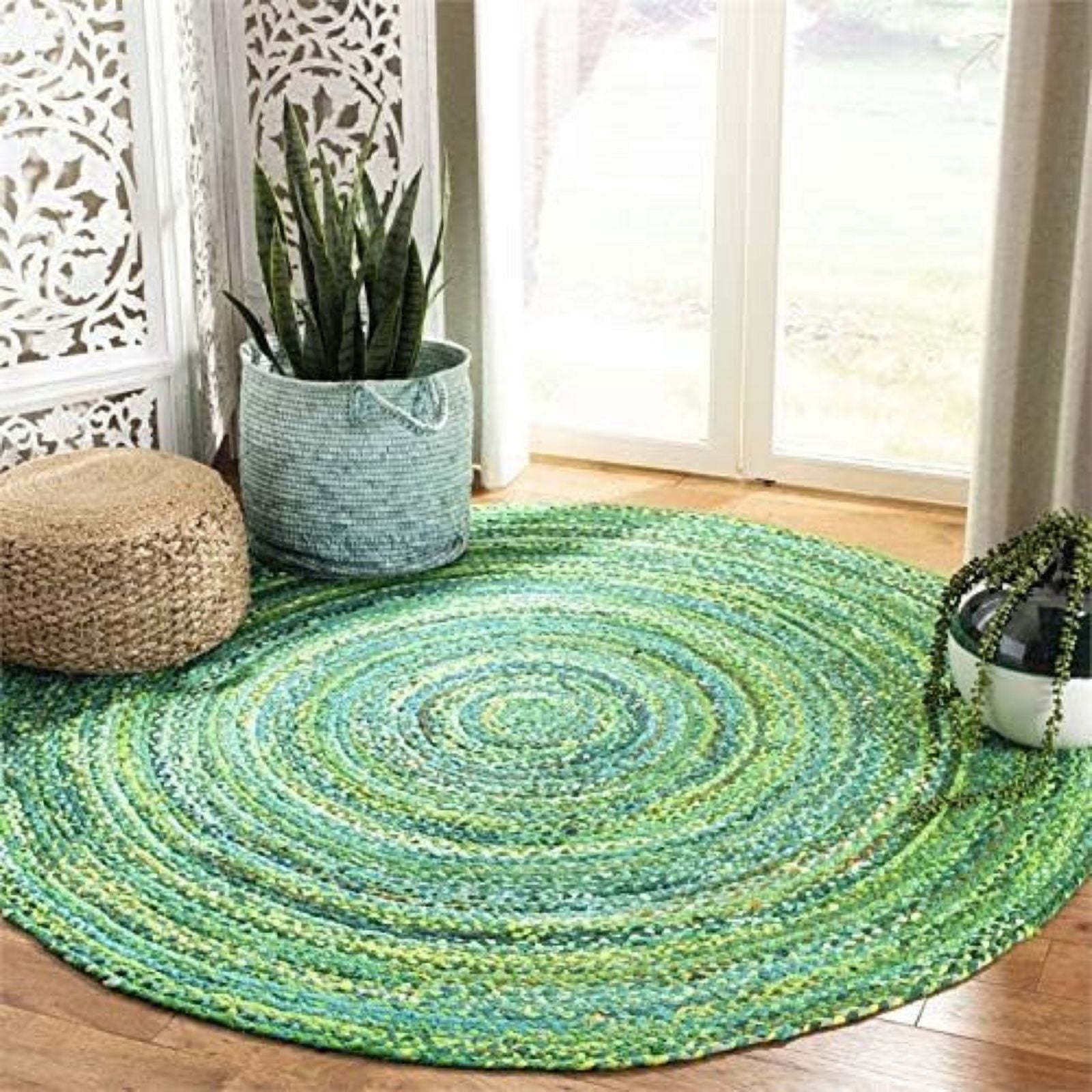 Craft Area Rug Jaipur Art And Craft Beautiful Home Abstract Antique Handmade Braided ...
