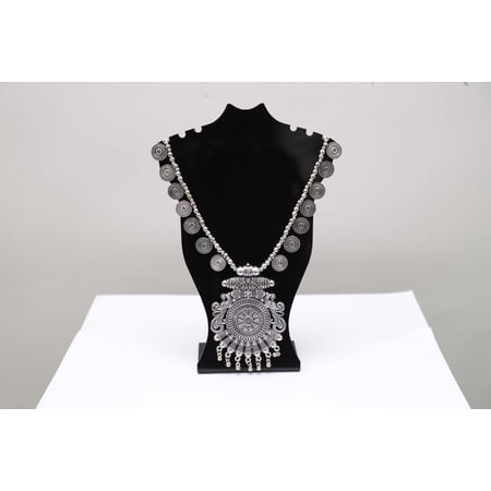 Jaipur Art And Craft Beautiful Silver Plated Brass Statement Necklace for Women's (Pack of 1)