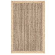 Jaipur Art And Craft Beige Rectangle Reversible Braided Jute Area Rug for Living Room (6x9 Sq ft)