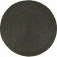 thumbnail image 1 of Jaipur Art And Craft Black Jute Hand Braided Round Area Rug Reversible Carpet For Bedroom and Living Room (2x2 Sq Ft), 1 of 9