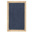 thumbnail image 1 of Jaipur Art And Craft Blue Black Border Handmade Rectangle Reversible Jute Area Rug (2x6 Sq ft), 1 of 7