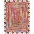 thumbnail image 1 of Jaipur Art And Craft Bohemian Runner Braided Jute with Multicolor Cotton Area Rug (3x12 Sq ft), 1 of 5