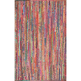 thumbnail image 1 of Jaipur Art And Craft Cotton Jute Runner Striped Hand Braided Reversible Area Rug (2x8 Sq ft), 1 of 5