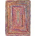 thumbnail image 1 of Jaipur Art And Craft Eco Friendly Carpet Striped Rectangular Jute Cotton Area Rug (2x3 Sq ft), 1 of 5