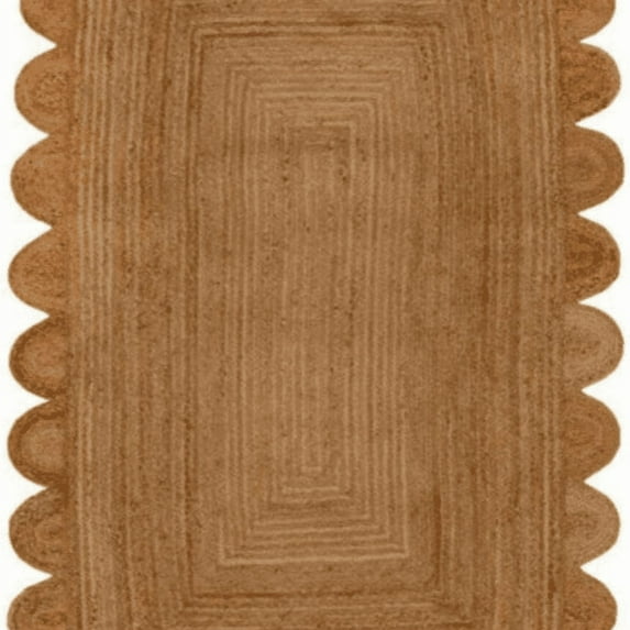 Jaipur Art And Craft Hand Braided Indian Brown Runner Jute Area Rug for Bedroom (2x8 Sq ft)