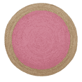 thumbnail image 1 of Jaipur Art And Craft Handmade 100x100 CM (3.33 x 3.33 Square feet)(39 x 39.00 Inch)Multicolor Round Jute AreaRug Carpet throw, 1 of 5