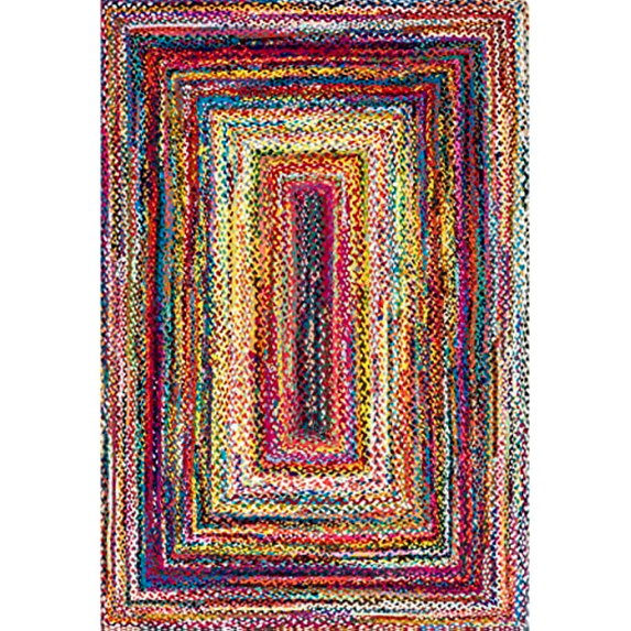 Jaipur Art And Craft Handmade Reversible Rectangular Chindi Cotton Indoor Area Rug (3x6 Sq ft)