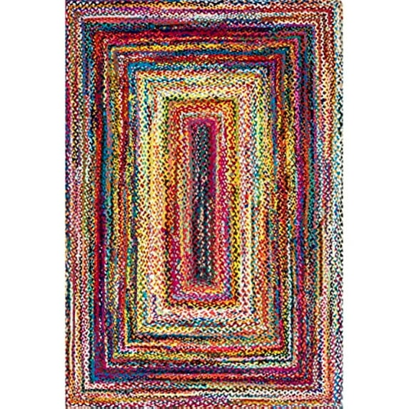 Jaipur Art And Craft Handmade Reversible Rectangular Chindi Cotton Indoor Area Rug (4x6 Sq ft)