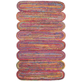 thumbnail image 1 of Jaipur Art And Craft Indian Handmade Multicolour Cotton Jute Chindi Runner Area Rug (3x10 Sq ft), 1 of 5
