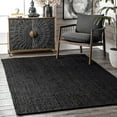thumbnail image 1 of Jaipur Art And Craft Jute Area Rug Reversible Braided Floor Rectangle Solid Carpet (12x18 Sq ft), 1 of 6