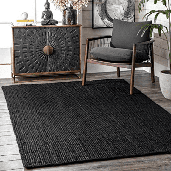 Jaipur Art And Craft Jute Area Rug Reversible Braided Floor Runner Solid Carpet (3x10 Sq ft)
