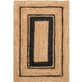 thumbnail image 1 of Jaipur Art And Craft Jute Hand Braided Reversible Black Border Jute Area Rug for Home (2.6x10 Sq ft), 1 of 5