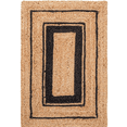 thumbnail image 1 of Jaipur Art And Craft Jute Hand Braided Reversible Black Border Jute Area Rug for Home (2x8 Sq ft), 1 of 5