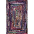 thumbnail image 1 of Jaipur Art And Craft Multicolor Natural Fiber Hand Braided Reversible Cotton Area Rug (2.6x6 Sq ft), 1 of 6