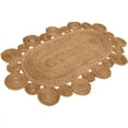 thumbnail image 1 of Jaipur Art And Craft Natural Area Rug Oval Shape Jute Handmade Braided Rustic Look Carpet Rug Size - (10x13 Sq Feet), (120x156 Inches), (300x390 CM), 1 of 6