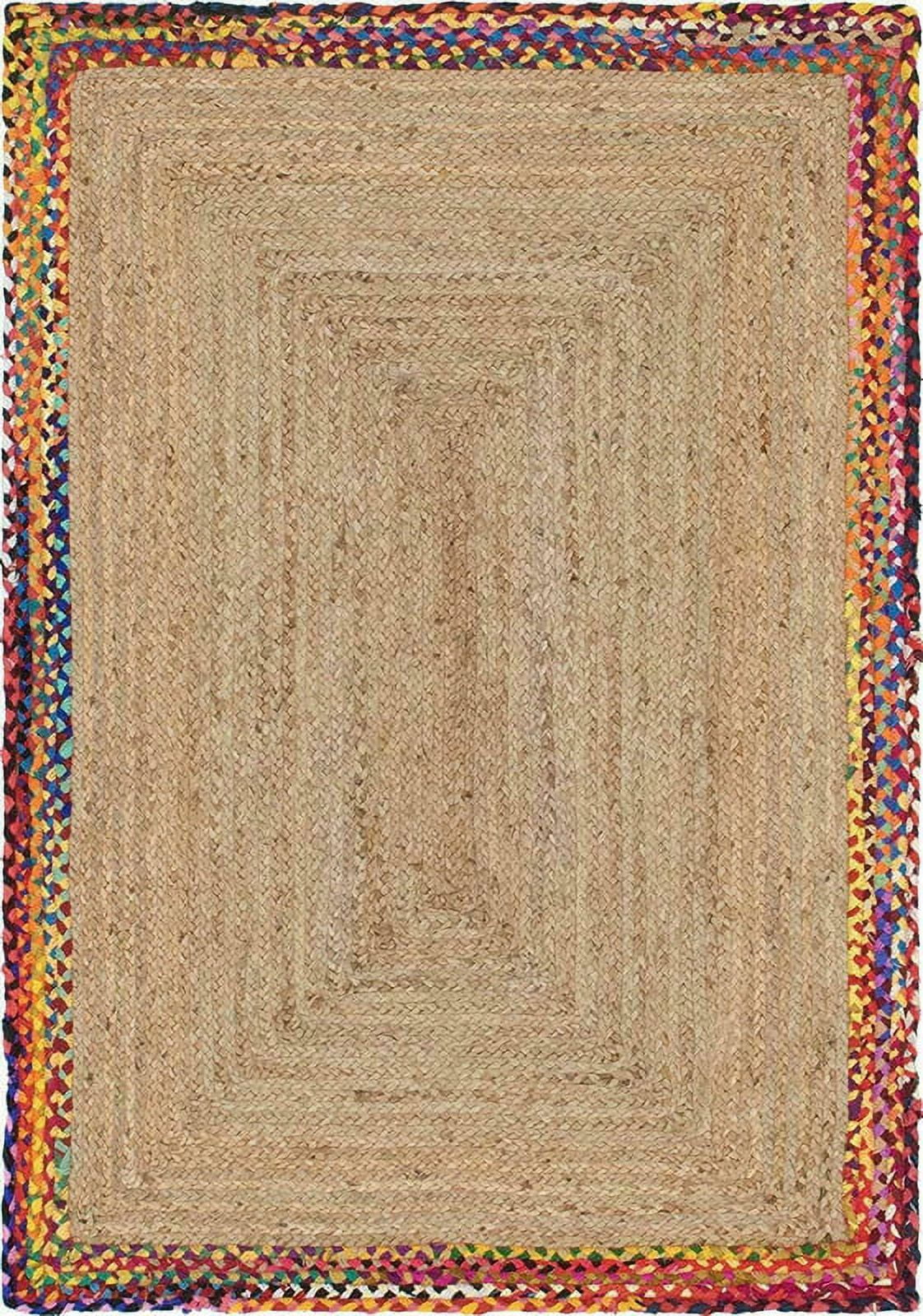 Jaipur Art And Craft Natural Fiber Brown Jute Cotton Border Handmade ...