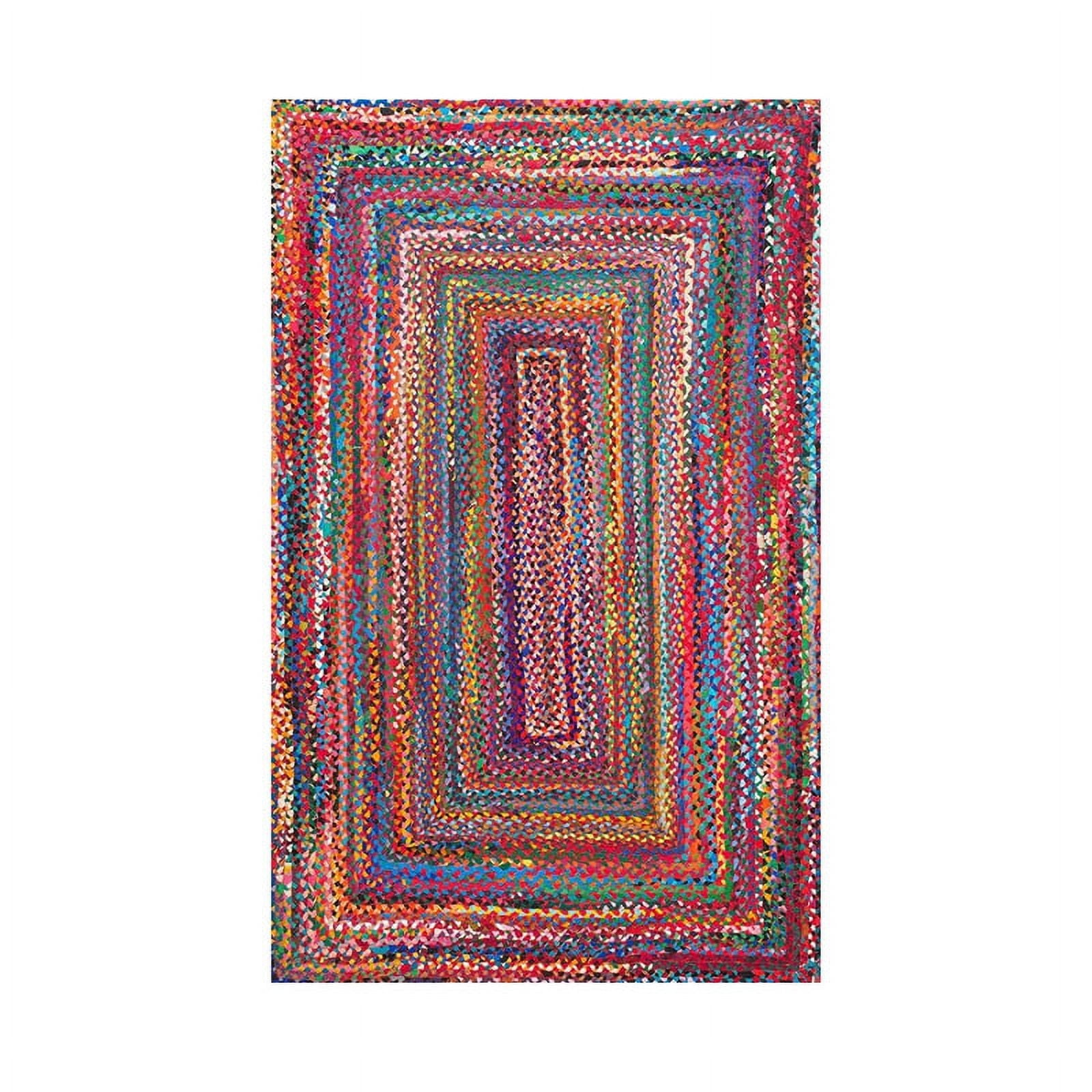 Jaipur Art And Craft Natural Fiber Chindi Cotton Handmade 3x6 Square ...