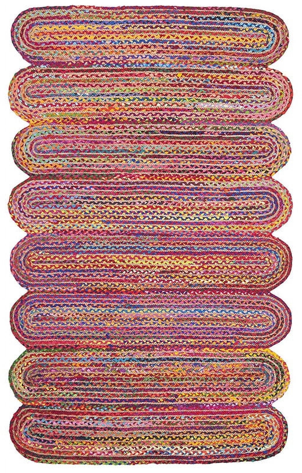 Jaipur Art And Craft Natural Fiber Chindi Cotton Multi Red Handmade ...