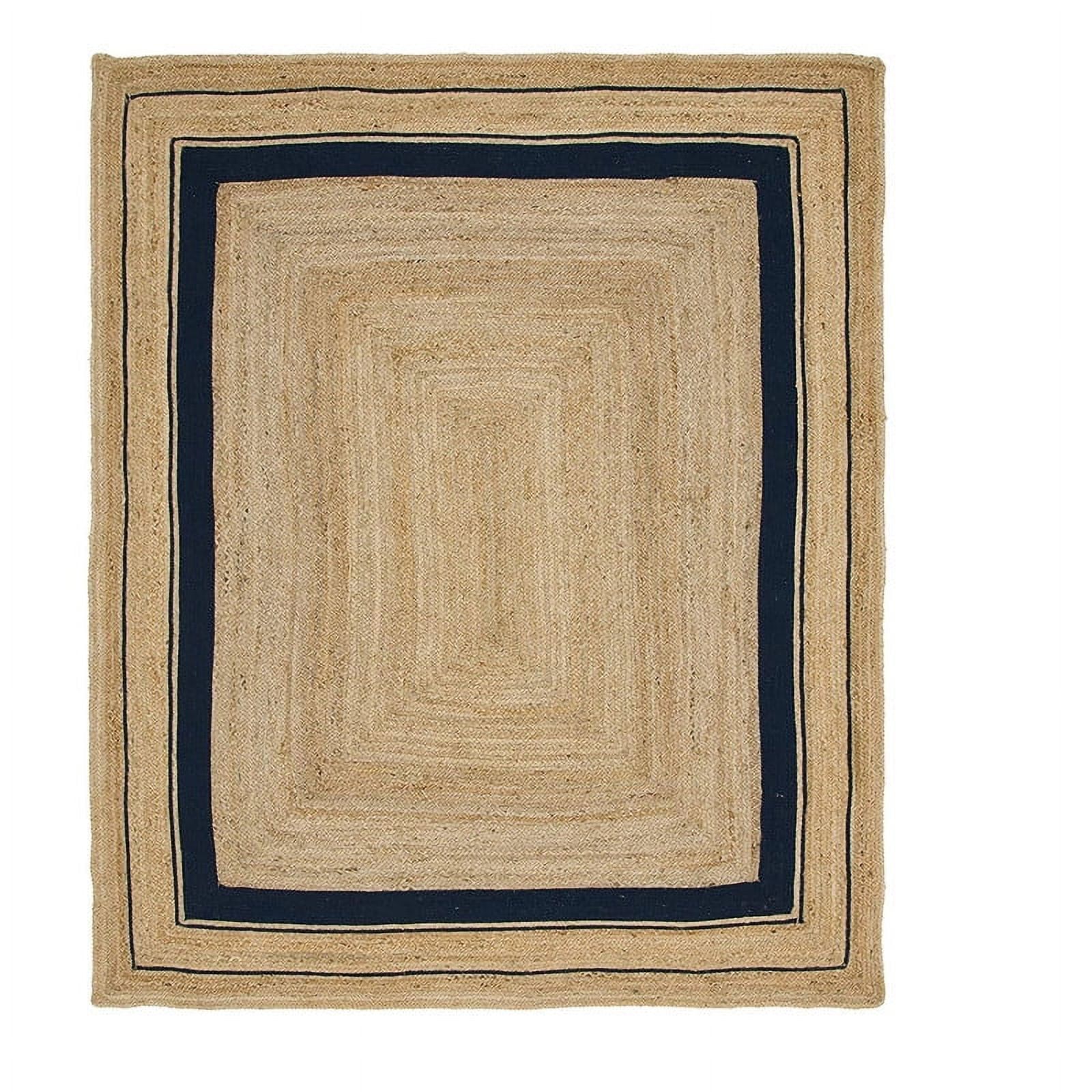 Jaipur Art And Craft Natural Fiber Jute Brown Black Border Handmade 5x5 ...