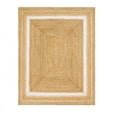 thumbnail image 1 of Jaipur Art And Craft Natural Fiber Jute Brown White Border Handmade 10x14 Square feet (300x420 cm) Rectangular Area Rug, 1 of 5