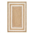 thumbnail image 1 of Jaipur Art And Craft Natural Fiber Jute Brown White Border Handmade 9x9 Square feet (270x270 cm) Square Area Rug, 1 of 3