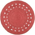thumbnail image 1 of Jaipur Art And Craft Natural Fiber Round Handmade Reversible Boho Charm Farmhouse Jute Area Rug (9x9 Sq Ft), 1 of 5