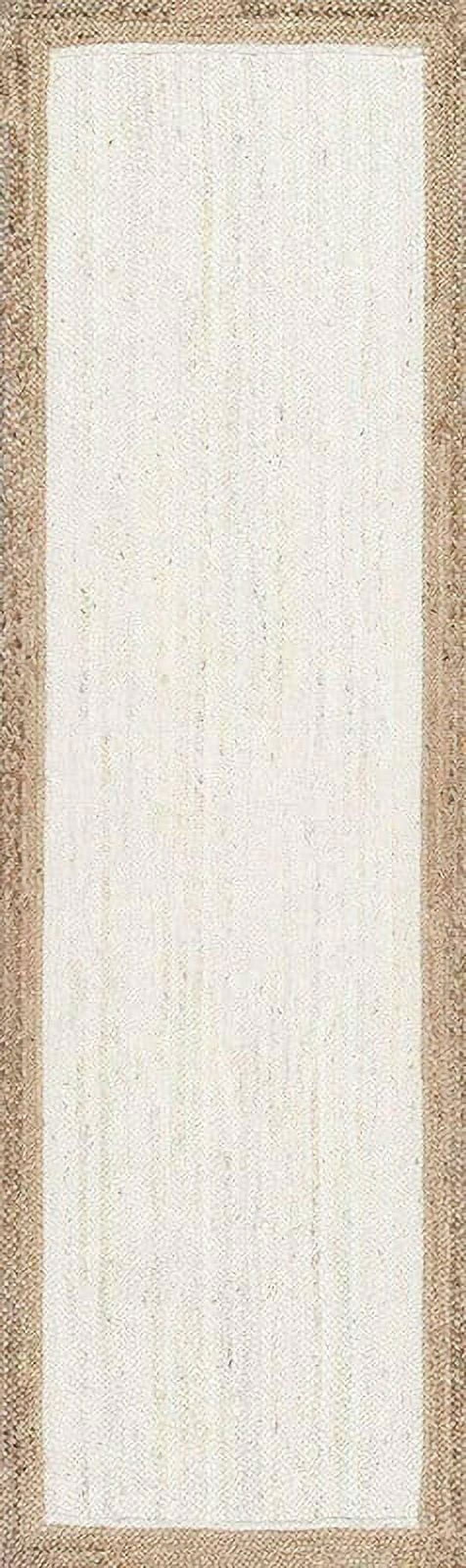 White Boarder Rug Jaipur Art And Craft Natural Fiber White Jute Brown Border Handmade 3x5 ...