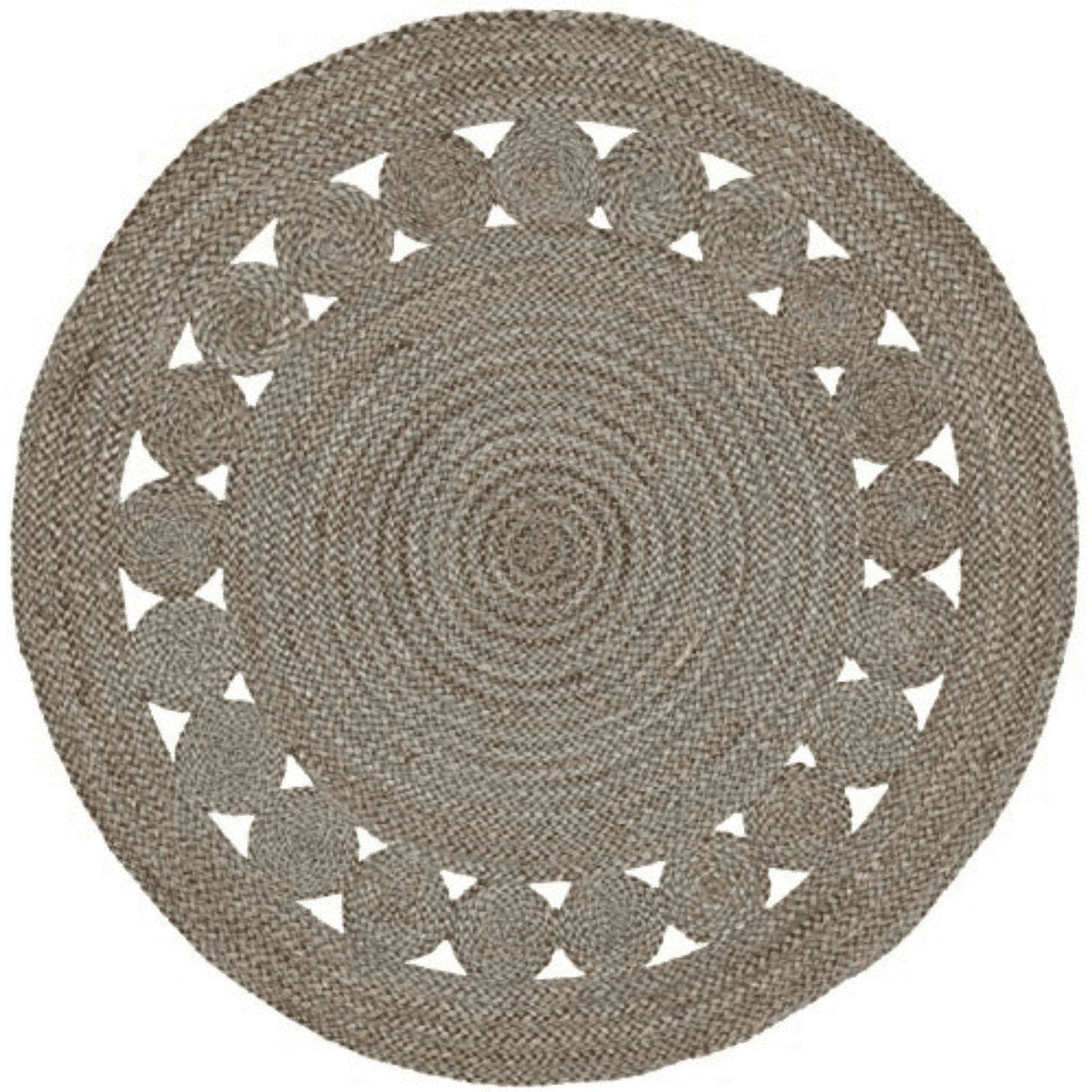 Jaipur Art And Craft Natural Jute Area Rug Hand Braided Bohemian Décor Eco Friendly Rustic Carpet (10x10 Sq Ft)