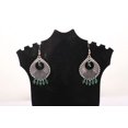 thumbnail image 1 of Jaipur Art And Craft Pear Shape Green Round Stones Dangle Earrings for Women's (Pack of 2), 1 of 1