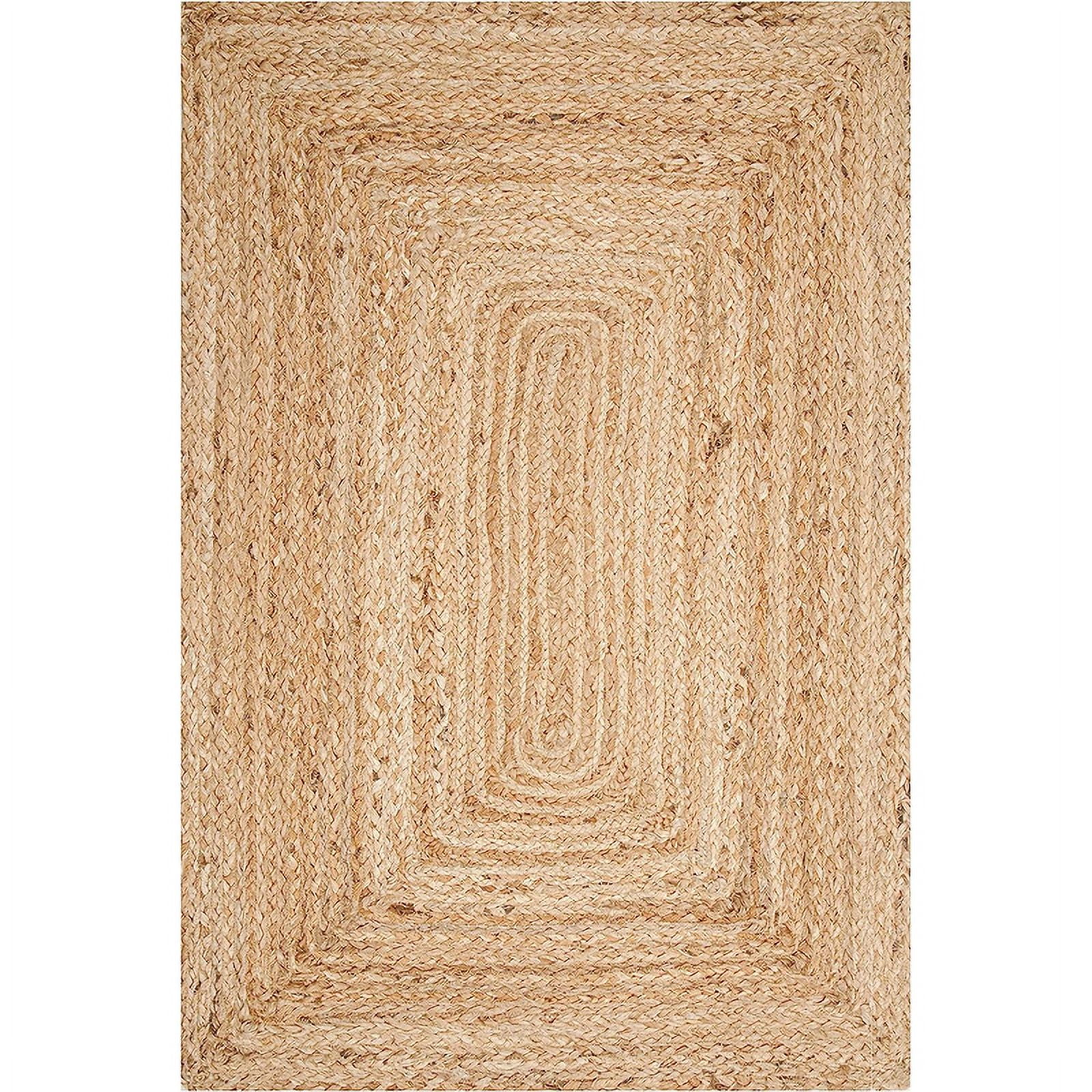 Jaipur Art And Craft Reversible Carpet Hand Braided Rectangle Floor Jute Area Rug (12x18 Sq ft