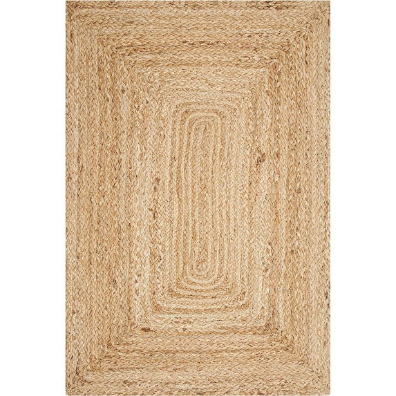 Jaipur Art And Craft Reversible Carpet Hand Braided Rectangle Floor Jute Area Rug (2.6x6 Sq ft)