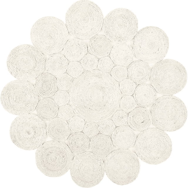 Jaipur Art And Craft Round Jute Area Rug Hand Braided Circle Design ...
