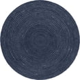 thumbnail image 1 of Jaipur Art And Craft Round Jute Blue Dye Hand Braided Bohemian Area Rug for Indoor and Outdoor (4x4 Sq Ft), 1 of 6