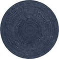 thumbnail image 1 of Jaipur Art And Craft Round Jute Blue Dye Hand Braided Bohemian Area Rug for Indoor and Outdoor (7x7 Sq Ft), 1 of 6